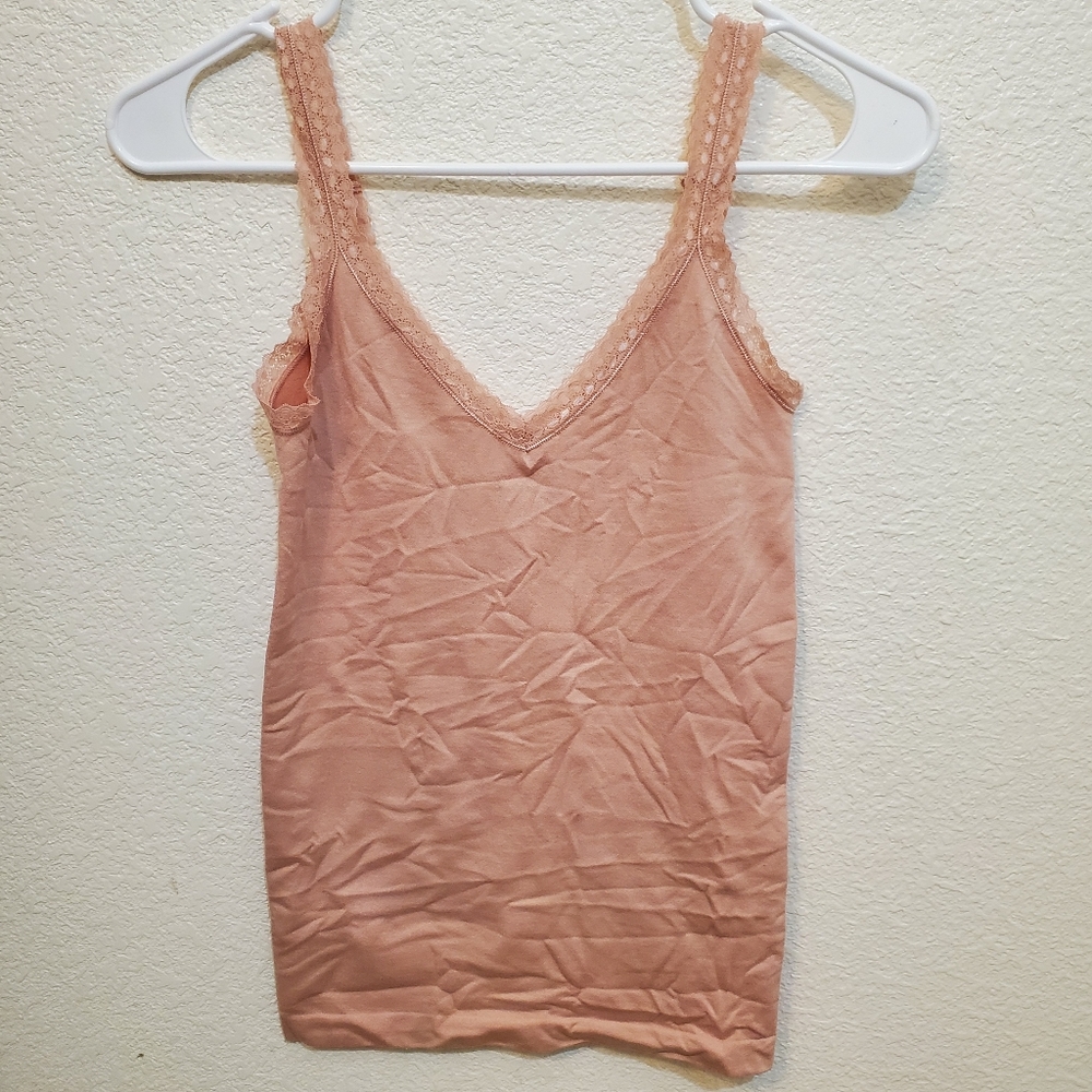 Pink Lace Tank Top